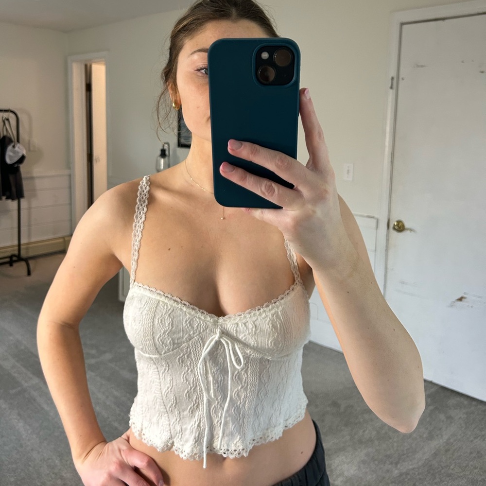 Elegant Cream Lace Women's Top